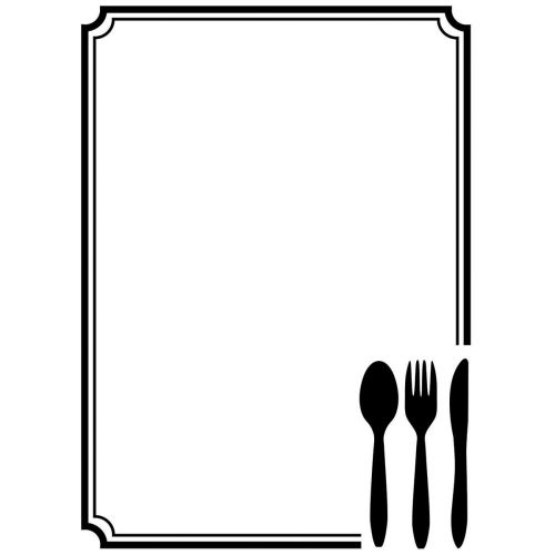 Darice - Embossing Essentials - Embossing Folder - Cutlery in Corner