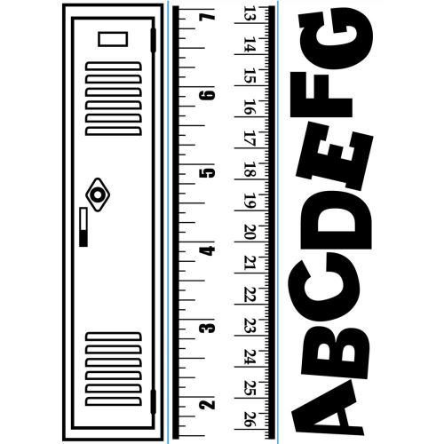 Darice - Embossing Essentials - Embossing Folder Borders 1.5"X5.75" 3/Pkg - School