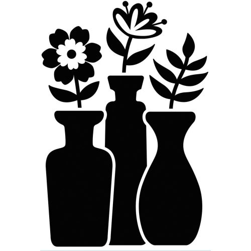 Darice - Embossing Essentials - Embossing Folder 4.25"X5.75" - Bud Vase Trio