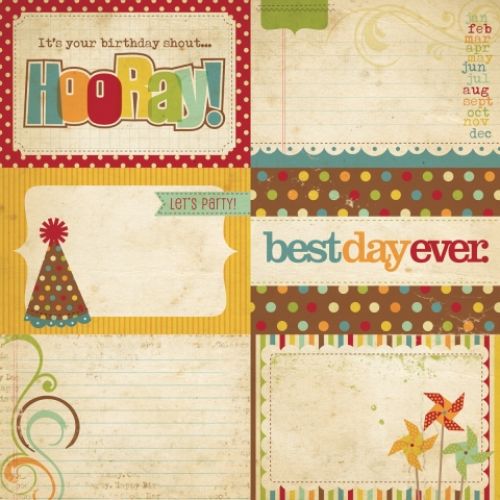 Simple Stories - Happy Day - 4x6 Journalling Card Elements