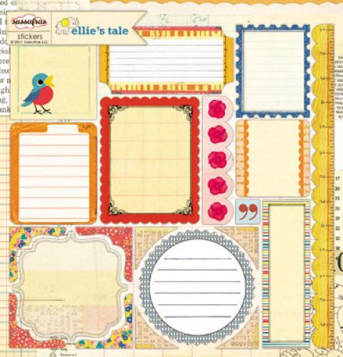 Sassafras Lass - Ellie's Tales - Journal Tags - Sticker Sheets