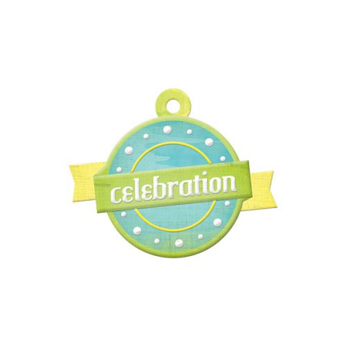 We R Memory Keepers - Feelin' Groovy - Embossed Tag - Celebration