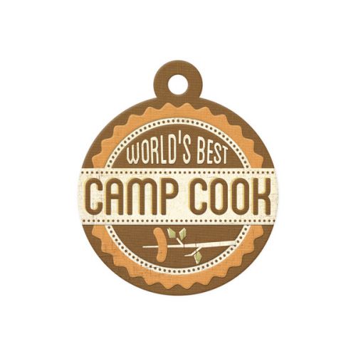 We R Memory Keepers - Happy Campers - Embossed Tag - Camp Cook