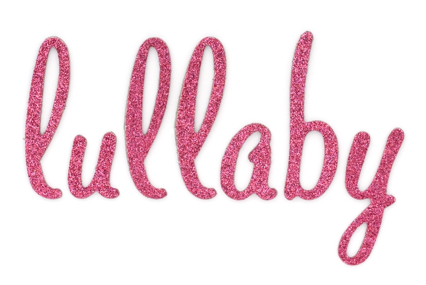 American Crafts - Thickers - Chipboard - Glitter - Lullaby - Rouge