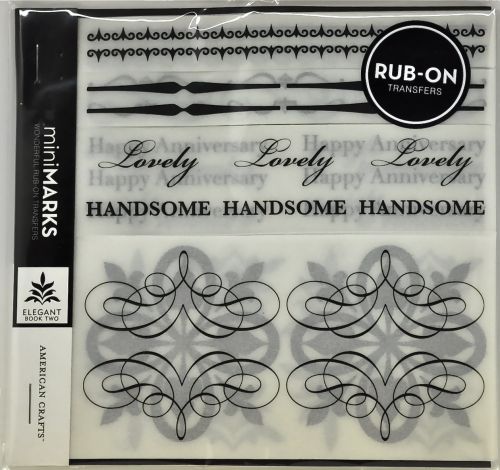 American Crafts - Mini Marks Rubon book - Elegant Book Two - Black