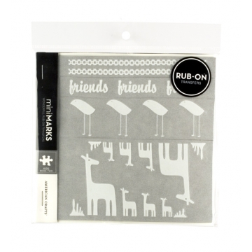 American Crafts - Mini Marks Rubons - Kids Book Two White