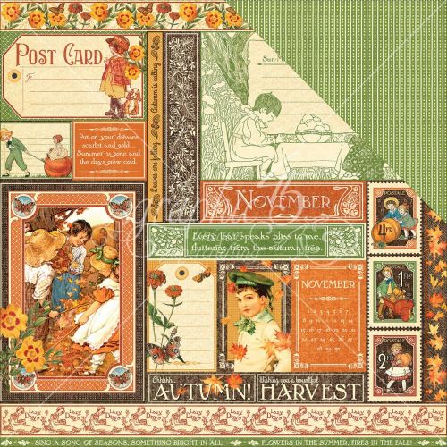 Graphic 45 - Children's Hour Collection - Double-Sided Cardstock 12"X12" - November Collective