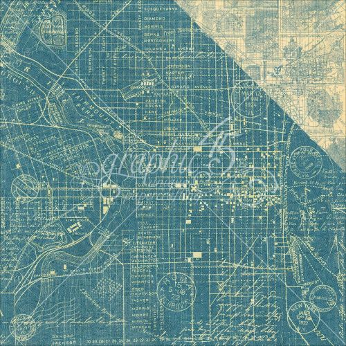 Graphic 45 - Cityscapes Collection - Double-Sided Cardstock 12"X12" - Map The Past