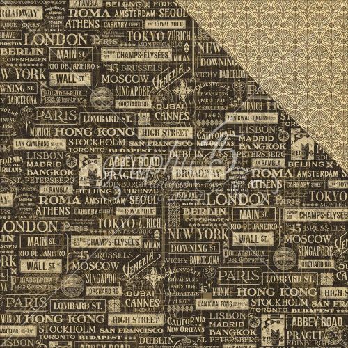 Graphic 45 - Cityscapes Collection - Double-Sided Cardstock 12"X12" - Crossroads
