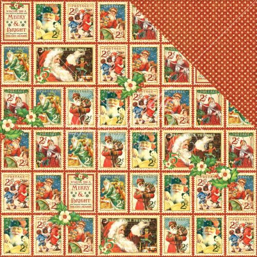 Graphic 45 - St Nicholas Double-Sided Cardstock 12"X12" - Christmas Cheer