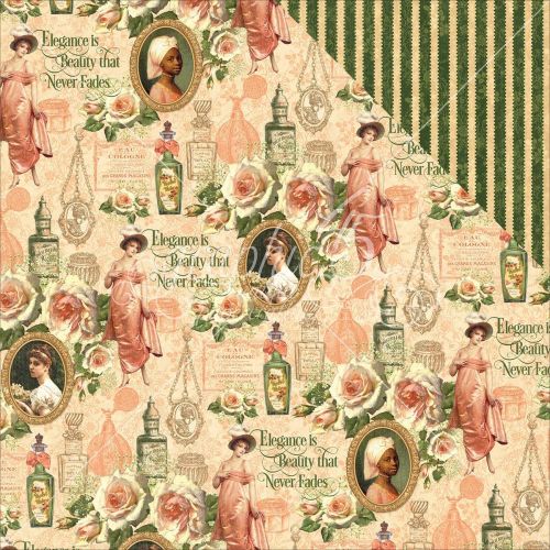 Graphic 45 - Portrait of a Lady Collection - Double-Sided Cardstock 12"X12" - Catherine