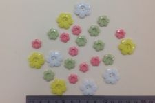 Boyle - Scrappy Bizz - Buttons Pastel Colour Flowers - 24 Pcs