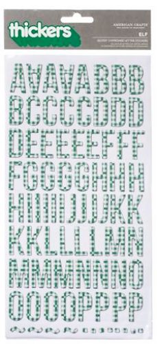 American Crafts - Thickers - Glossy Chipboard - Elf - Green