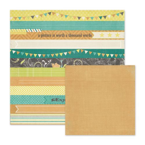 We R Memory Keepers - For the Record - Double Sided Patterned Paper - Banner