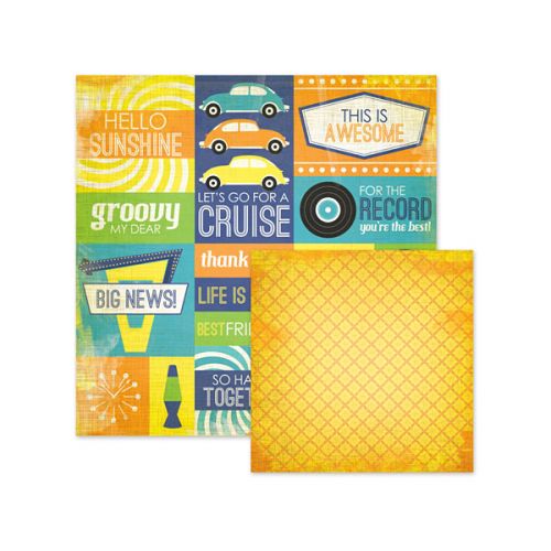 We R Memory Keepers - Feelin' Groovy - Double Sided Patterned Paper - Retro