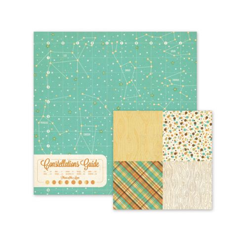 We R Memory Keepers - Happy Campers - Double Sided Patterned Paper - Constellations