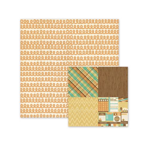 We R Memory Keepers - Happy Campers - Double Sided Patterned Paper - Curly-Q