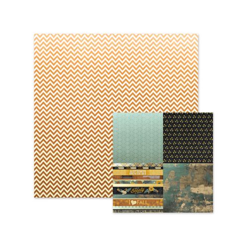 We R Memory Keepers - Harvest Collection - 12x12" Printed Paper - Maple Leaf