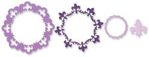 Sizzix - Framelits - Frame Circle w/Fleur de Lis Edging