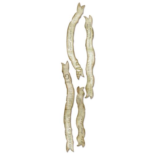 Sizzix - Tim Holtz - Alterations - Sizzlits Decorative Strip Sizzlits Die - Tattered Curvy Banners