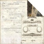 7 Gypsies - Harmony Collection - 12 x 12 Paper - Certificate Of Marriage