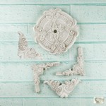 Prima Marketing Inc - Ingvild Bolme Collection - Shabby Chic Treasure - Ceiling Ornaments 5/Pkg 1.25" To 2"
