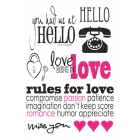 Daisy Bucket Designs - Rub Ons - Hello