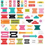 Bella Blvd - Illustrated Faith - Bright & Brave Tabbies Office Tabs 47/Pkg