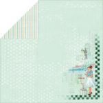 Fabscraps - Milkshake Chic - Lime - 12" x 12" Double Sided Patterned Paper