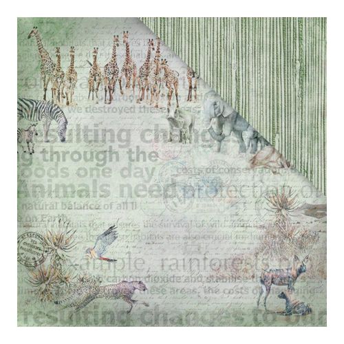 Fabscraps - Call From The Wild - Vanishing - 12" x 12" Double Sided Patterned Paper