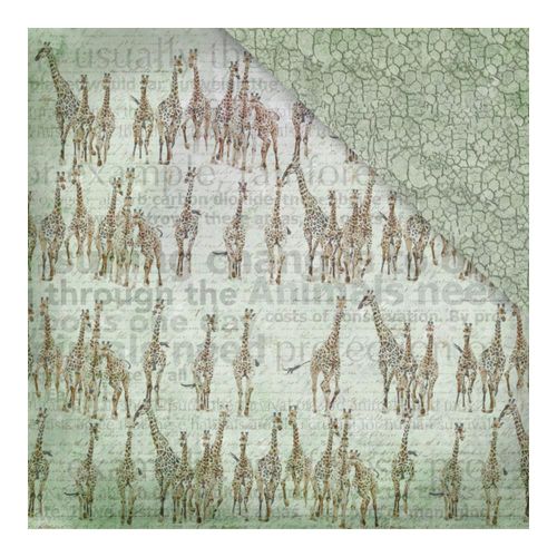 Fabscraps - Call From The Wild - Survival - 12" x 12" Double Sided Patterned Paper