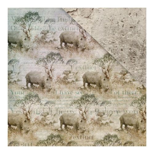 Fabscraps - Call From The Wild - Extinction - 12" x 12" Double Sided Patterned Paper