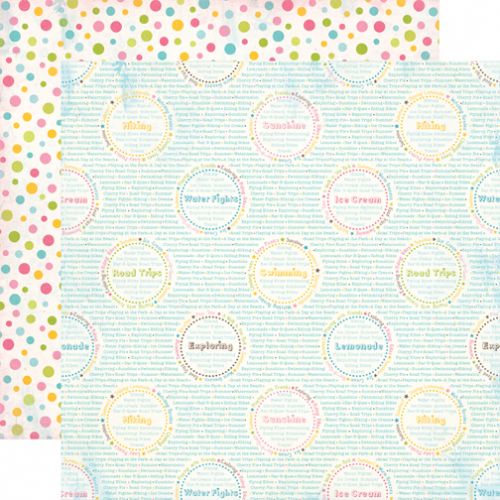 Carta Bella Paper Company - Cool Summer Collection - 12 x 12 Paper - Summer Words