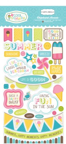 Carta Bella Paper Company - Cool Summer Collection - 12 x 6 Chipboard