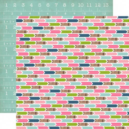 Carta Bella Paper Company - Sew Lovely Collection -12x12" Paper - Arrows