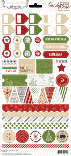 Teresa Collins Designs - Candy Cane Lane - Decorative Stickers