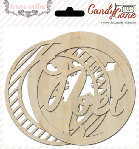 Teresa Collins Designs - Candy Cane Lane - Wood Ornaments