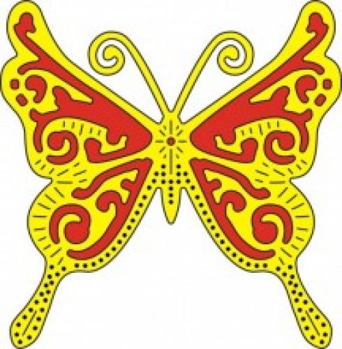 Cheery Lynn Designs Die - Doilies & Exotic Dies - Exotic Butterfly - Med #1