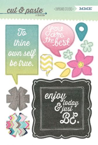 My Mind's Eye - Cut & Paste - Be - Chipboard Stickers