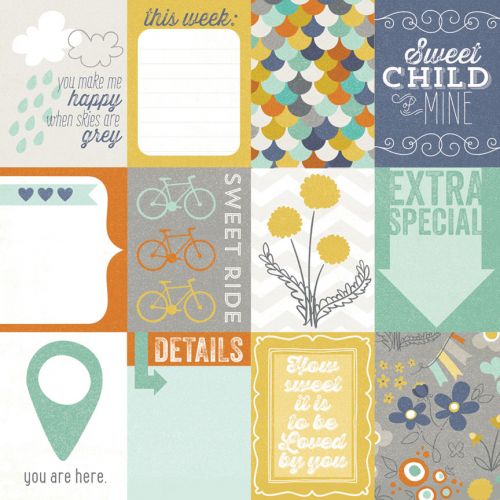 My Mind's Eye - Cut & Paste - Sweet - Treat  - 12" x 12" Double Sided Patterned Paper