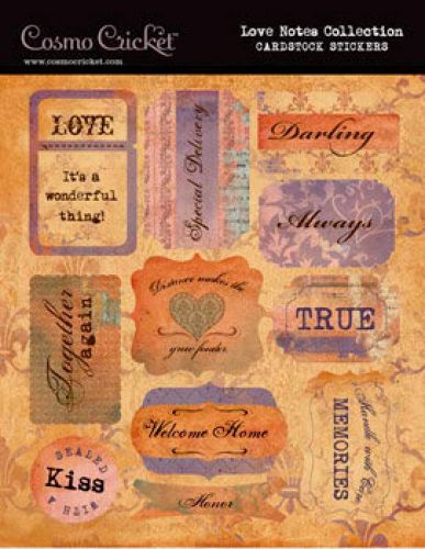 Cosmo Cricket - Cardstock Stickers - Love Notes