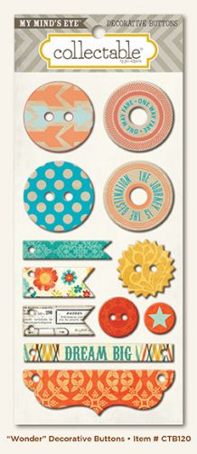My Minds Eye - Collectable - Wonder - Decorative Buttons
