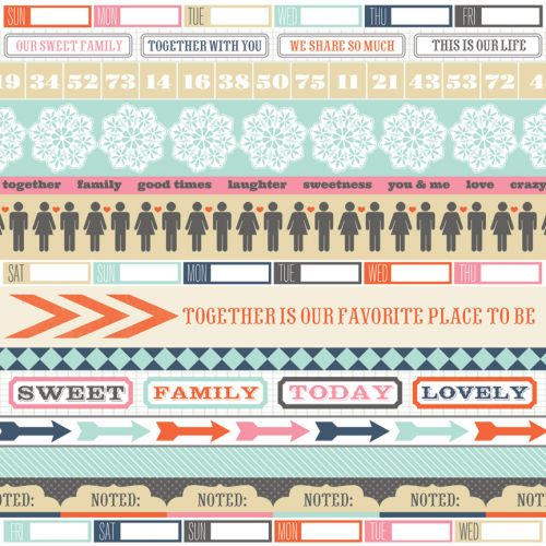 Teresa Collins Designs - Family Stories - 12x12" Paper - Noted