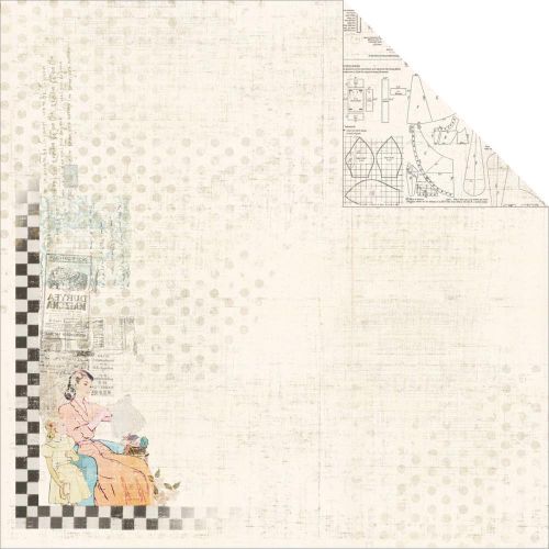 Fabscraps - Milkshake Chic - Vanilla - 12" x 12" Double Sided Patterned Paper