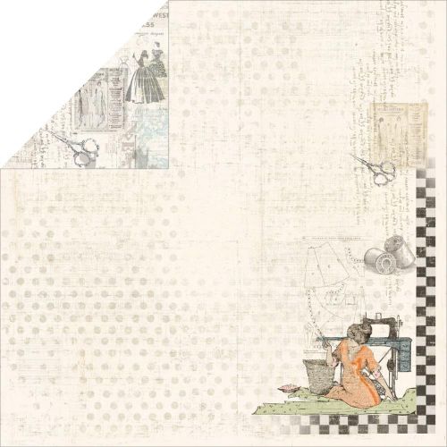 Fabscraps - Milkshake Chic - Chocolate - 12" x 12" Double Sided Patterned Paper