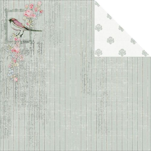 Fabscraps - Shabbylicious - Shabby Birds - 12" x 12" Double Sided Patterned Paper