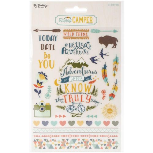 My Minds Eye - Happy Camper - Rub-Ons 34/Pkg