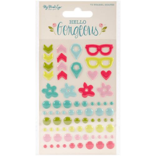 My Minds Eye - Hello Gorgeous - Enamel Shapes 72/Pkg