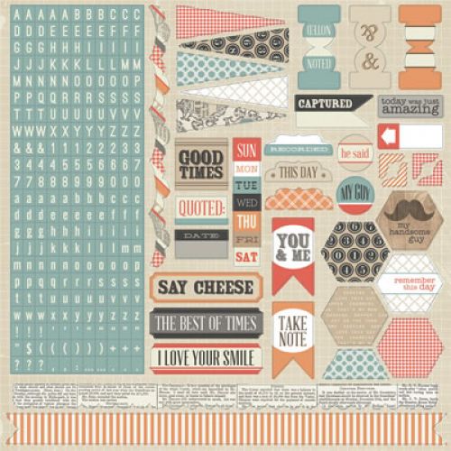 Teresa Collins - He Said -  12" x 12" Stickers