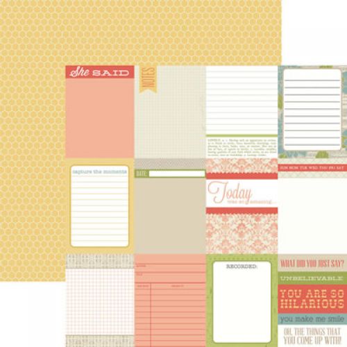 Teresa Collins Designs - She Said -  Notecards  12x12 Paper